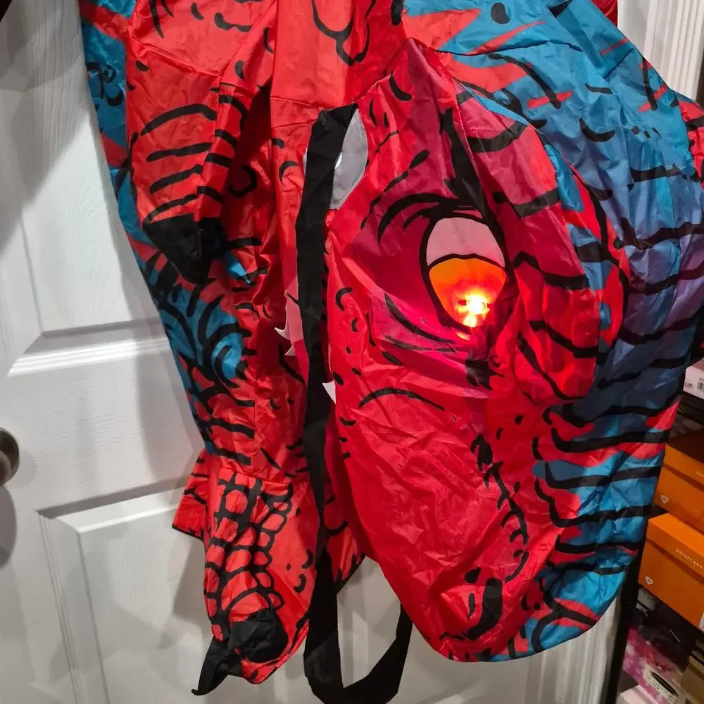 Halloween Costume Inflatable Dinosaur Costume Kids Riding T Rex Air Blow 7-10 YR